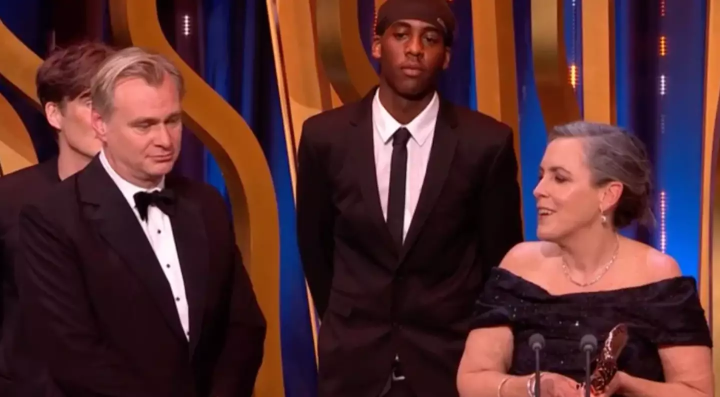 A man has pulled a stunt at the BAFTAs.