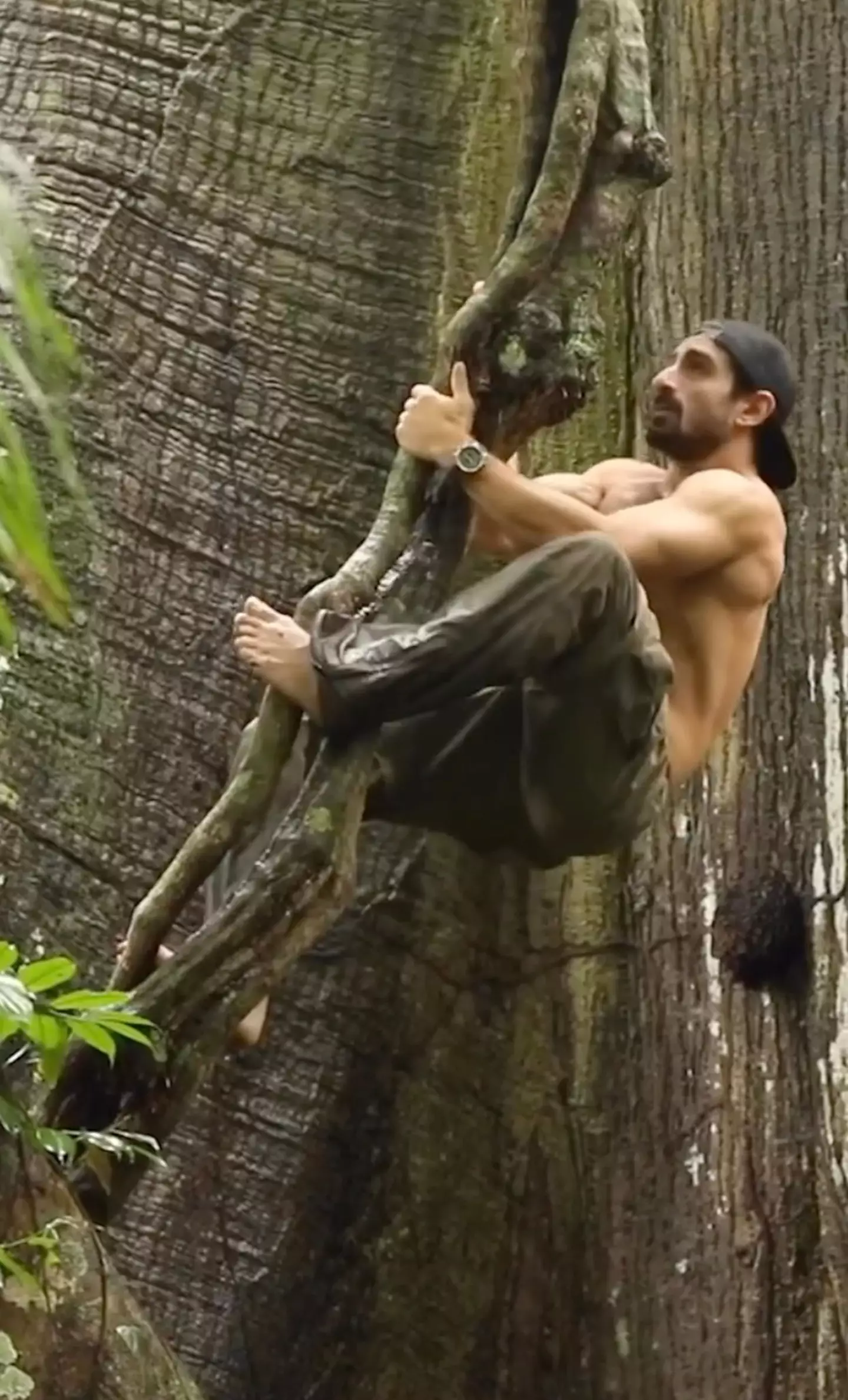 The outdoorsman hoped the stunt would shine a light on the issues in the Amazon rainforest (Instagram/@paulrosolie)