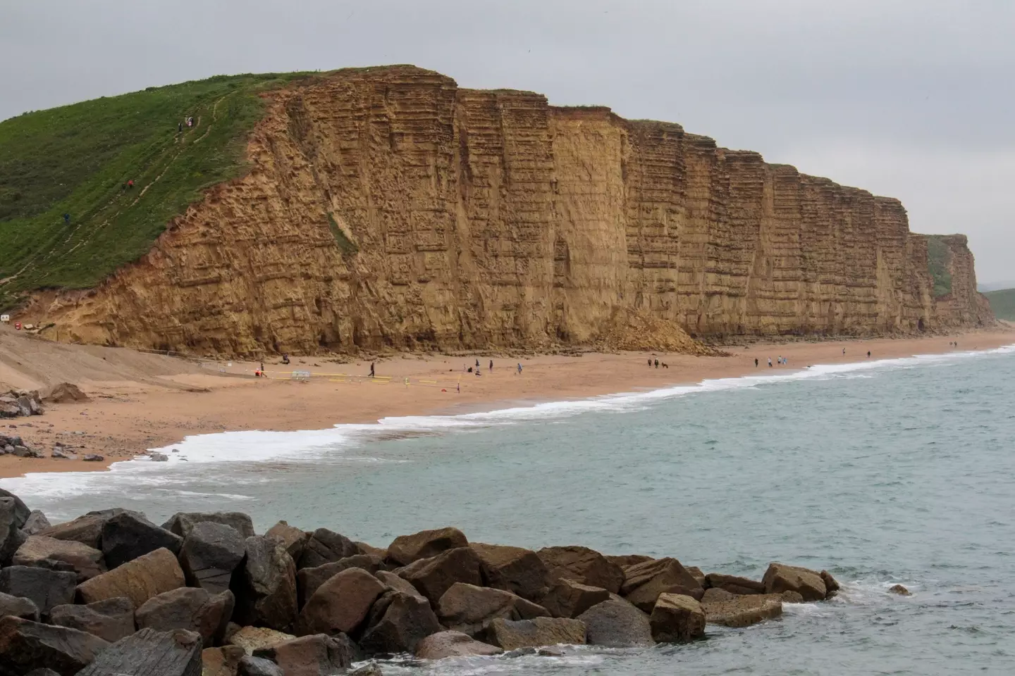 A Dorset Council spokesperson confirmed that the section of the beach where the collapse happened had been cordoned off by the West Bay coastguard.
