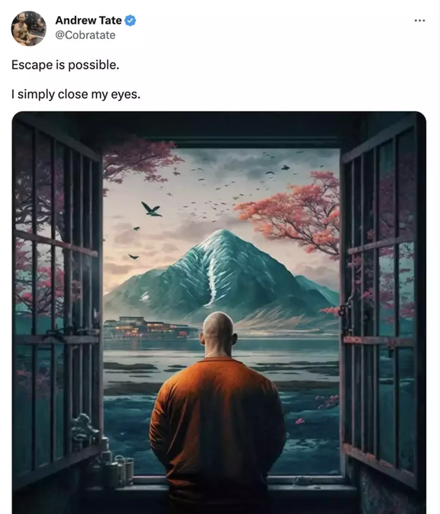 Tate's social media has remained active since his arrest.