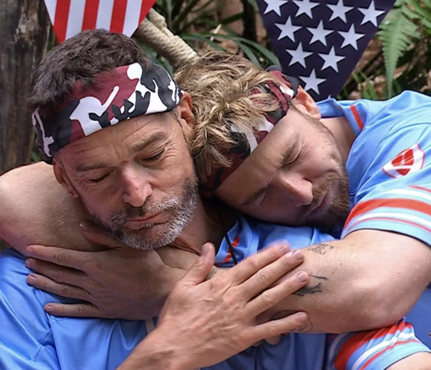 Users claim that he's the happiest person in the camp.