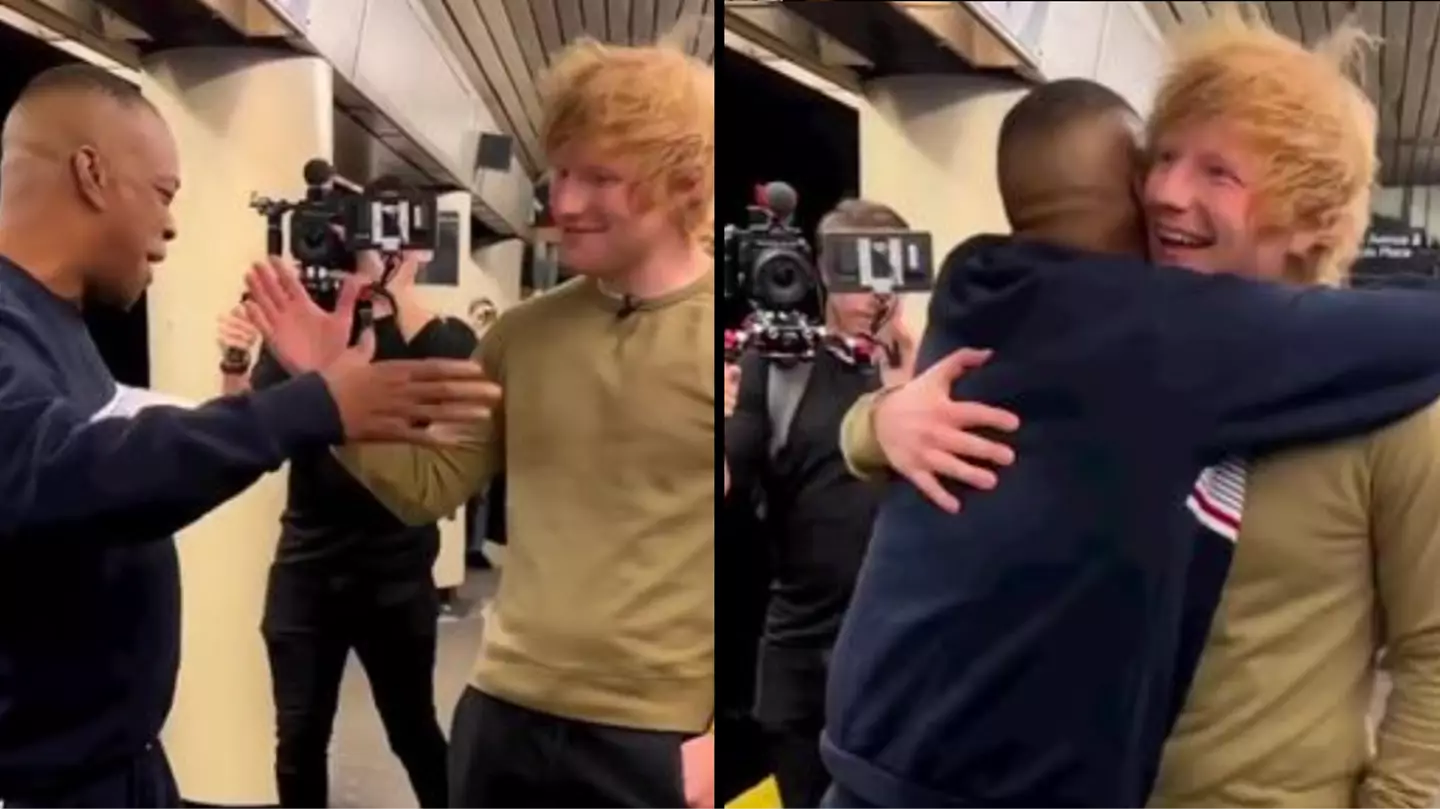 Ed Sheeran surprises busker performing his songs and gives him tickets to show