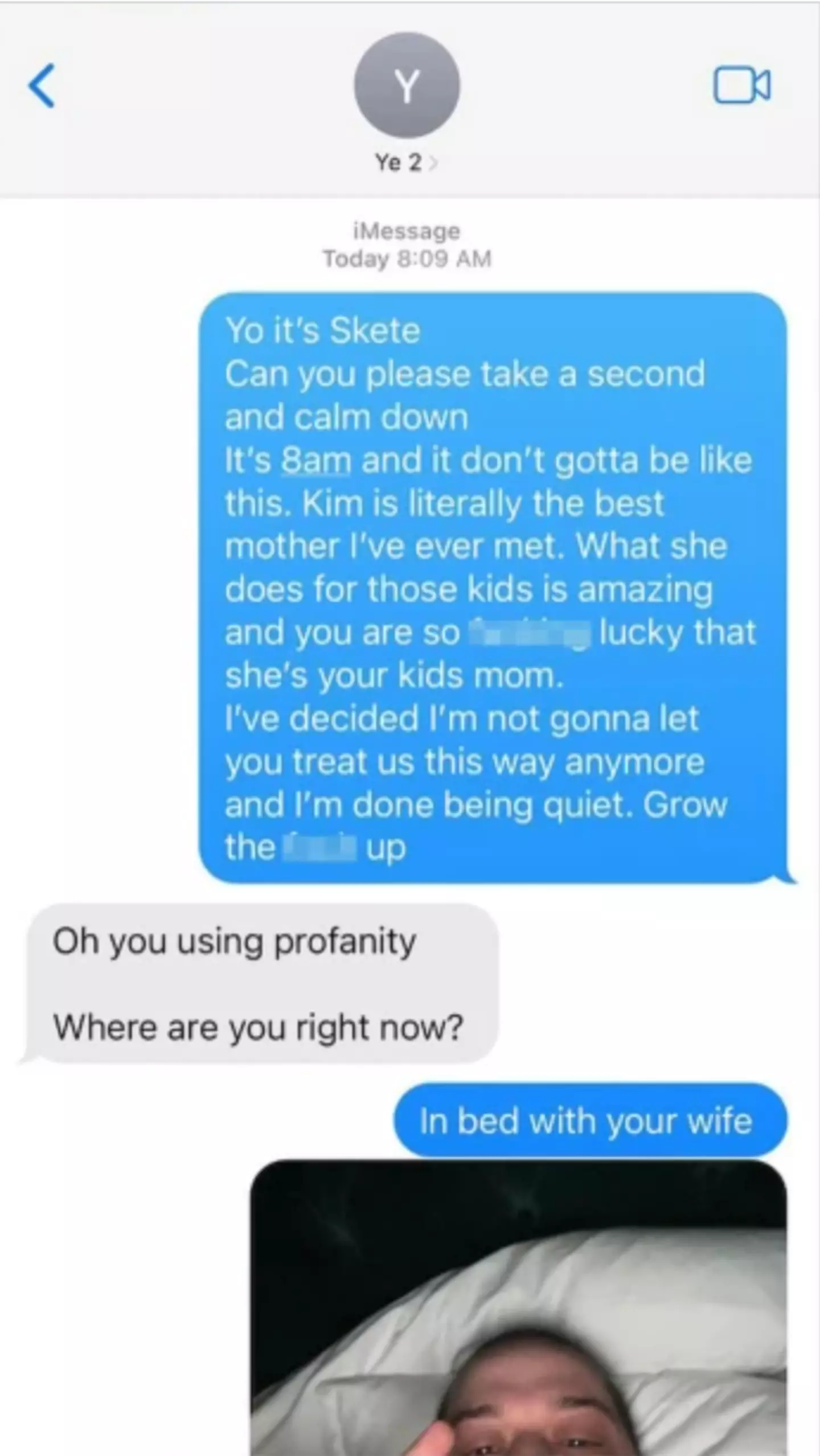 Pete Davidson's texts to Kanye (@davesirus/Instagram)