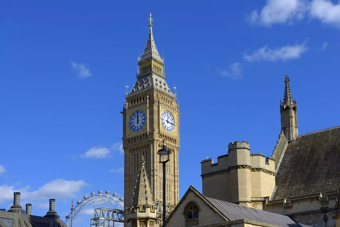 The infamous clock tower now features a blue clock face, among many other restorations.