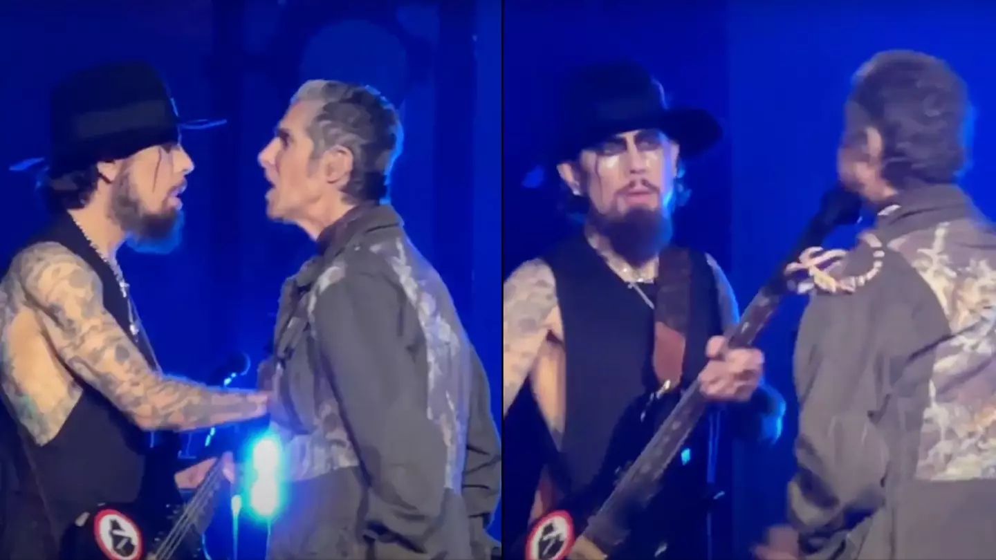 Unbelievable moment iconic band's frontman punches guitarist in mid-song fight