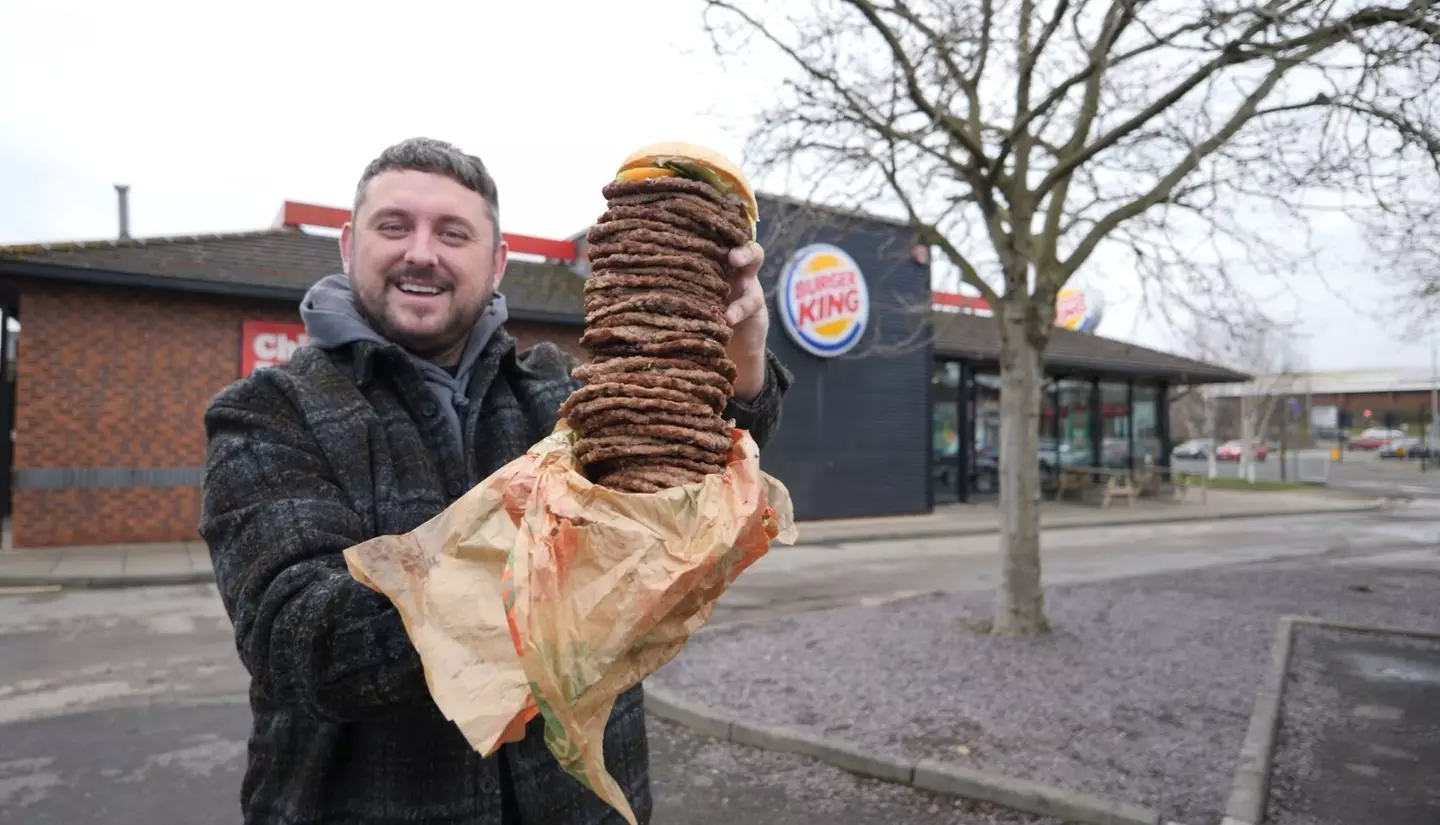 Pub landlord Craig Harker built Burger King's biggest ever Whopper.