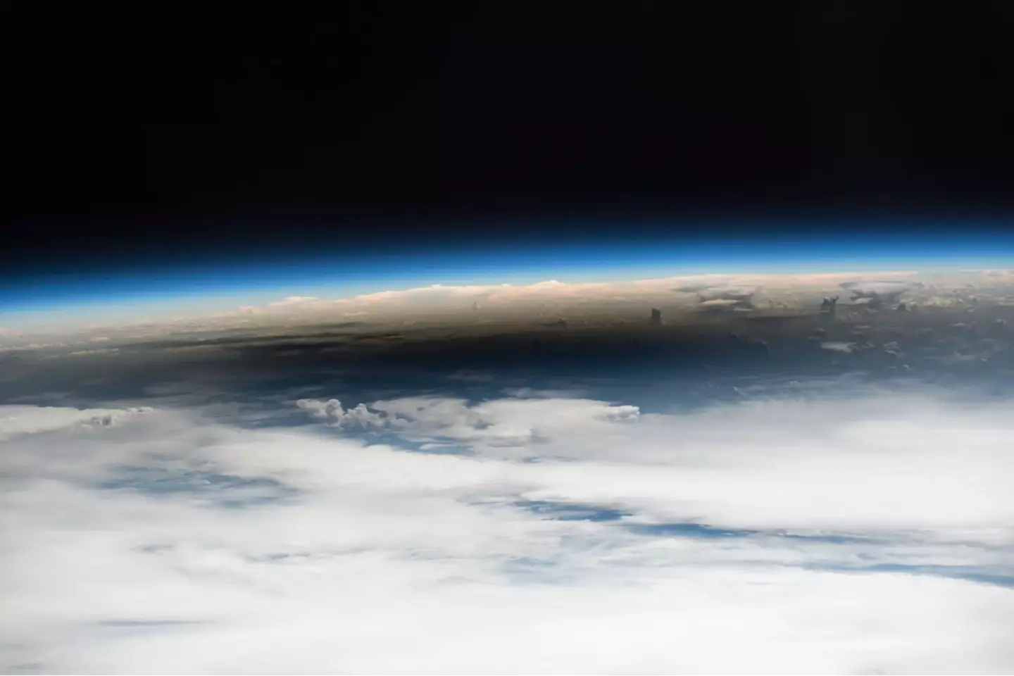 The view of a solar eclipse from space. NASA/JSC