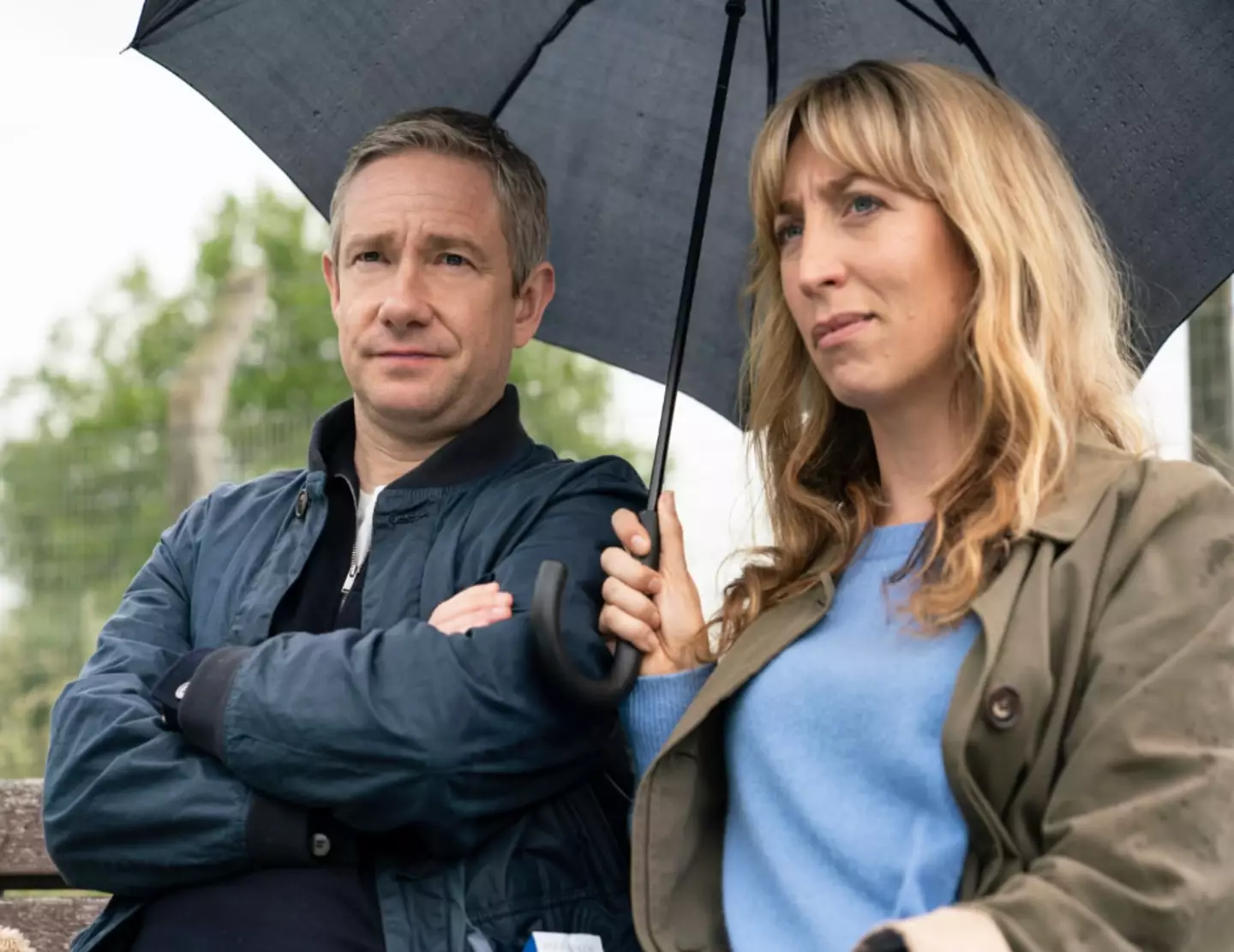 Martin Freeman and Daisy Haggard star in Breeders (Sky)