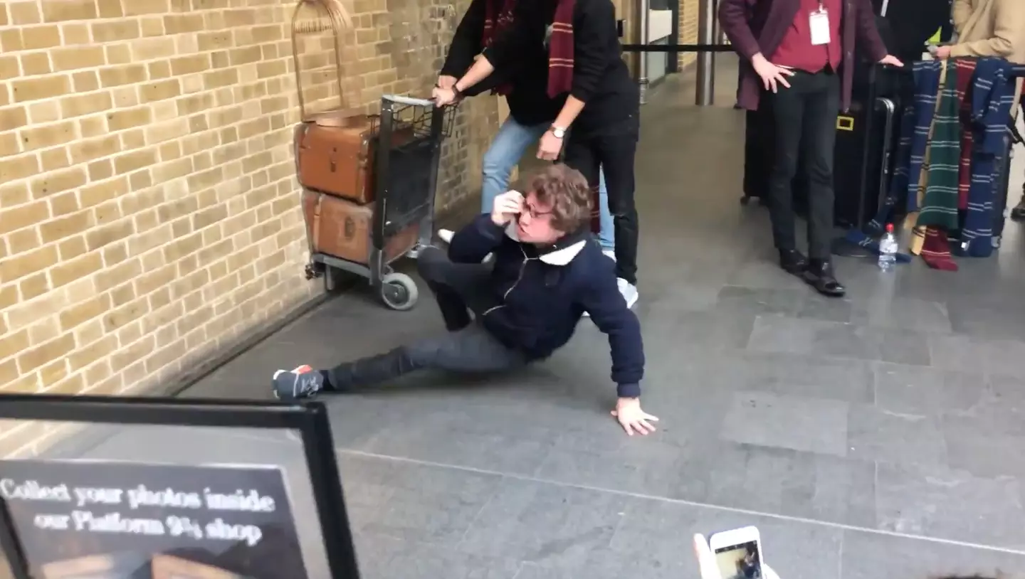 No sooner had he hit the wall, he was off.