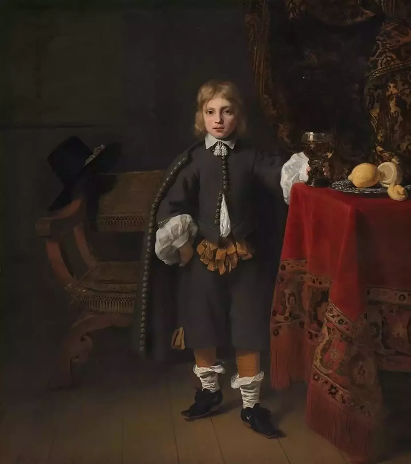 People are convinced the 400-year-old portrait features a pair of Nike trainers.