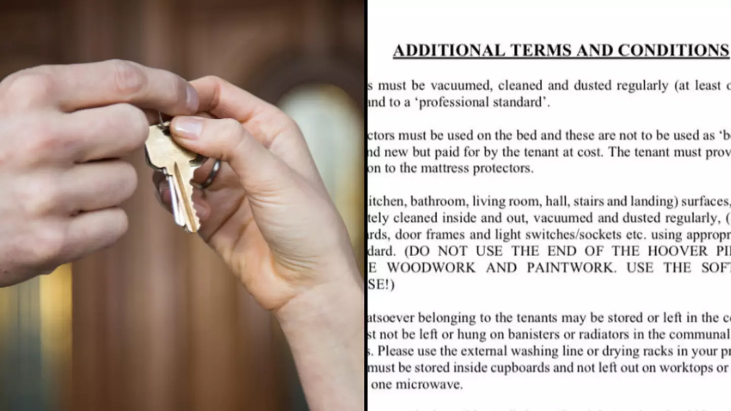 UK renter shares insane house rules laid out by landlord