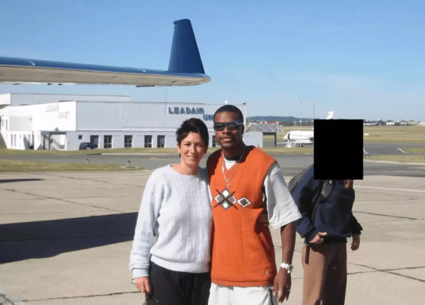 The actor with Ghislaine Maxwell (Department of Justice)