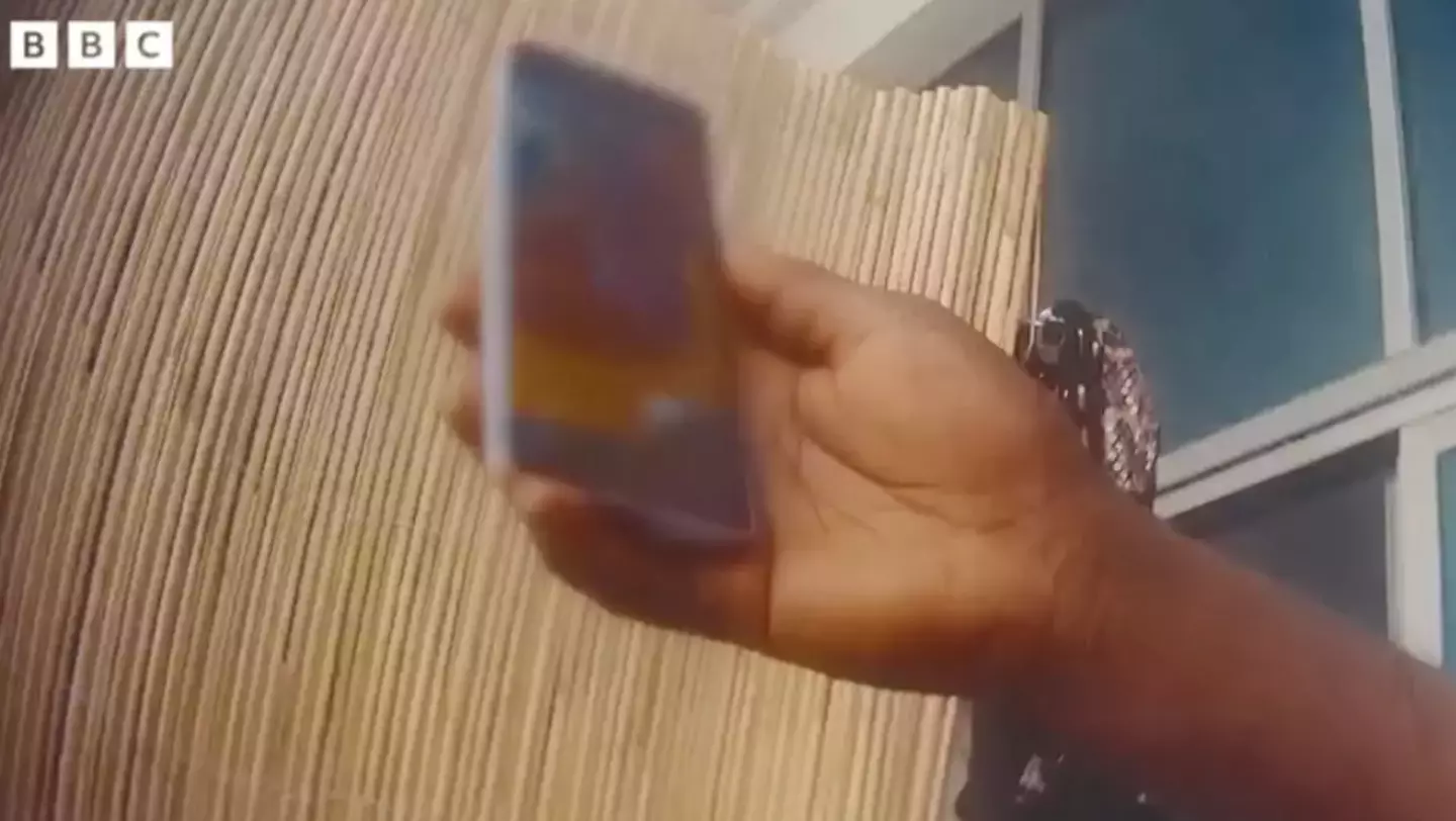 He was seen flicking through images of women while speaking to the undercover reporter (BBC)