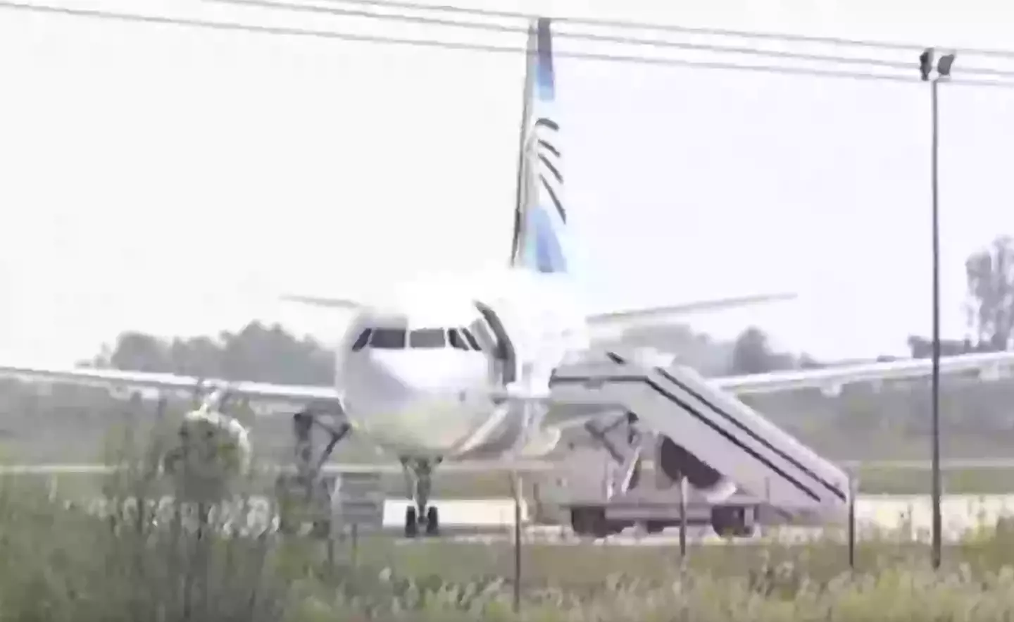 The plane was diverted to Cyprus after it was hijacked (BBC)