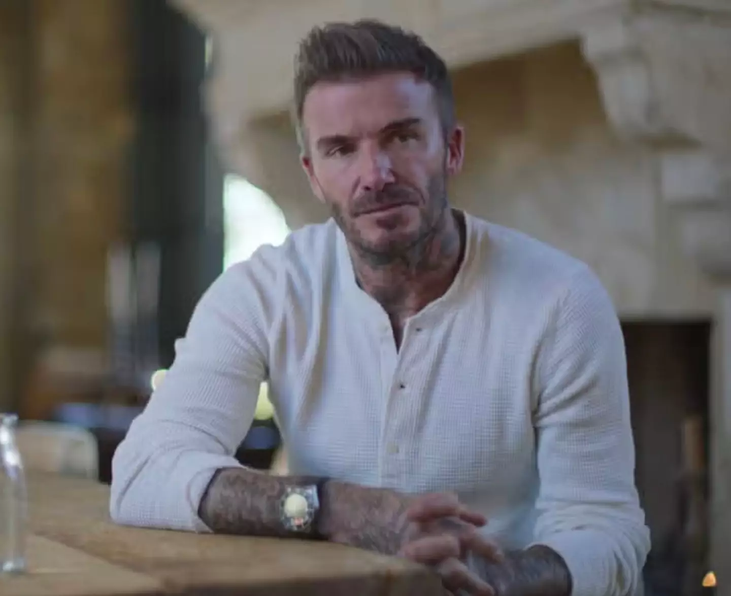 Becks opened up about the incident but it was cut from the doc.