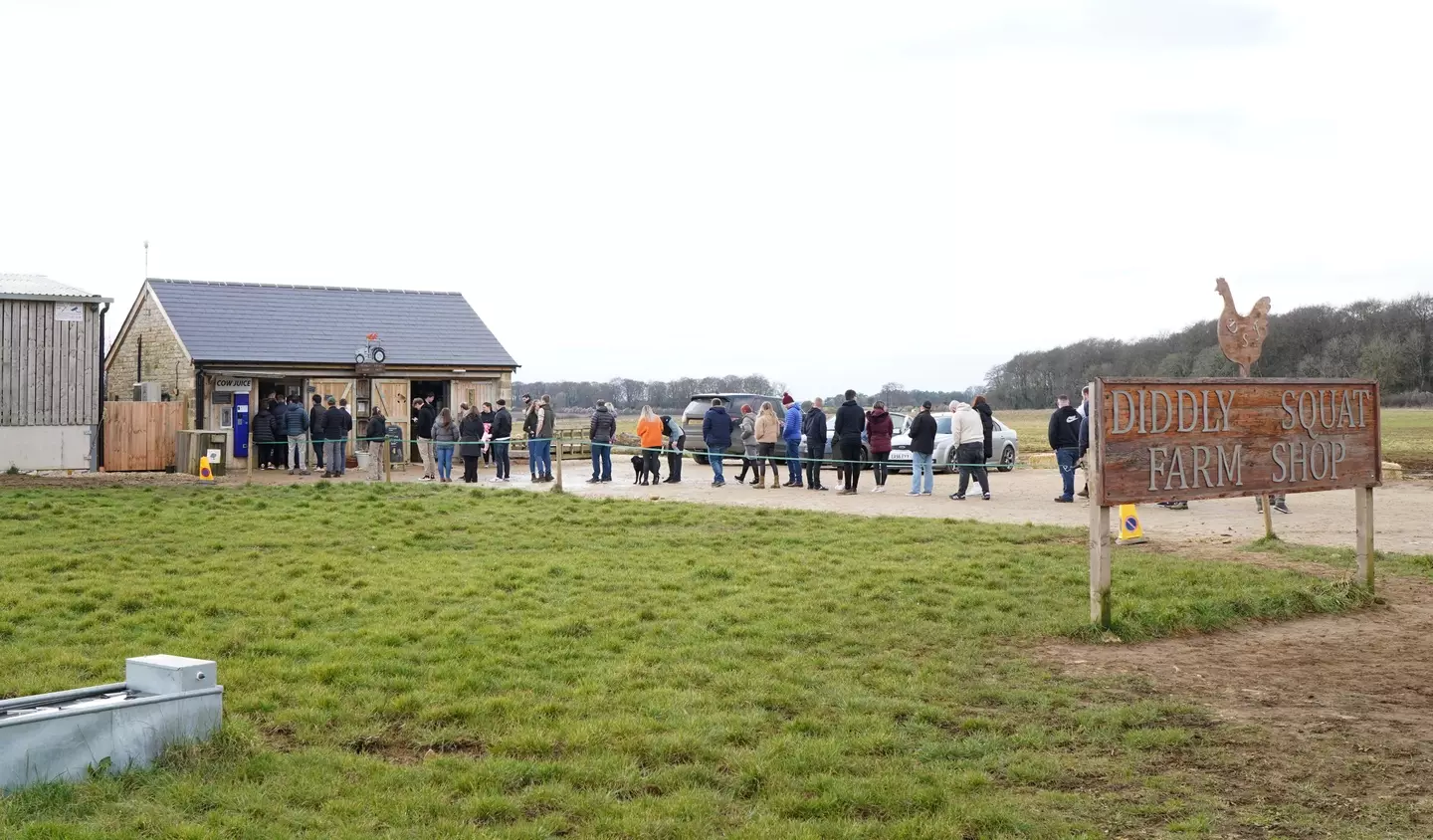 There have been lengthy queues at the farm shop once again.