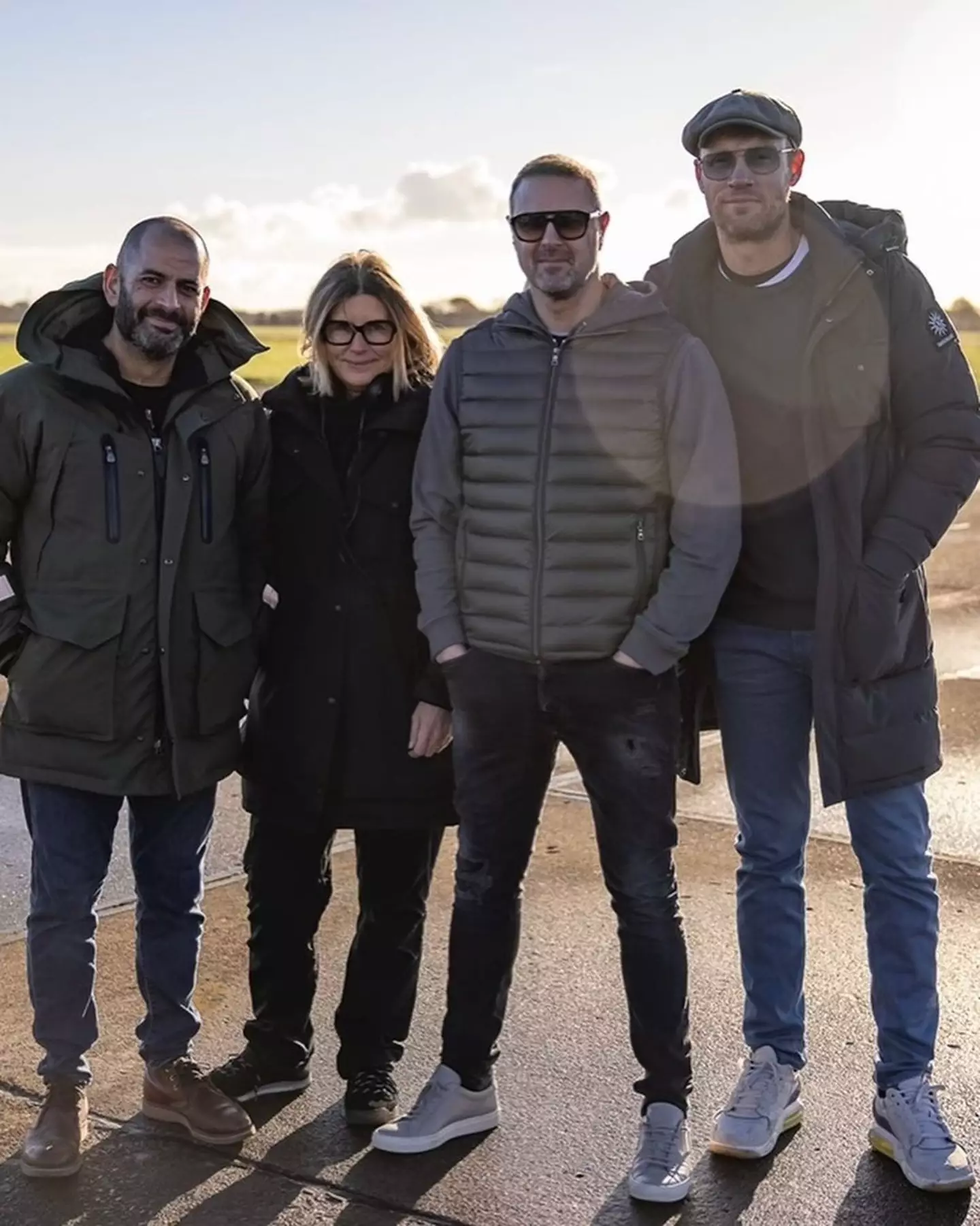 Clare Pizey, pictured with Chris Harris, Paddy McGuinness and Freddie Flintoff, spent seven years working on Top Gear.