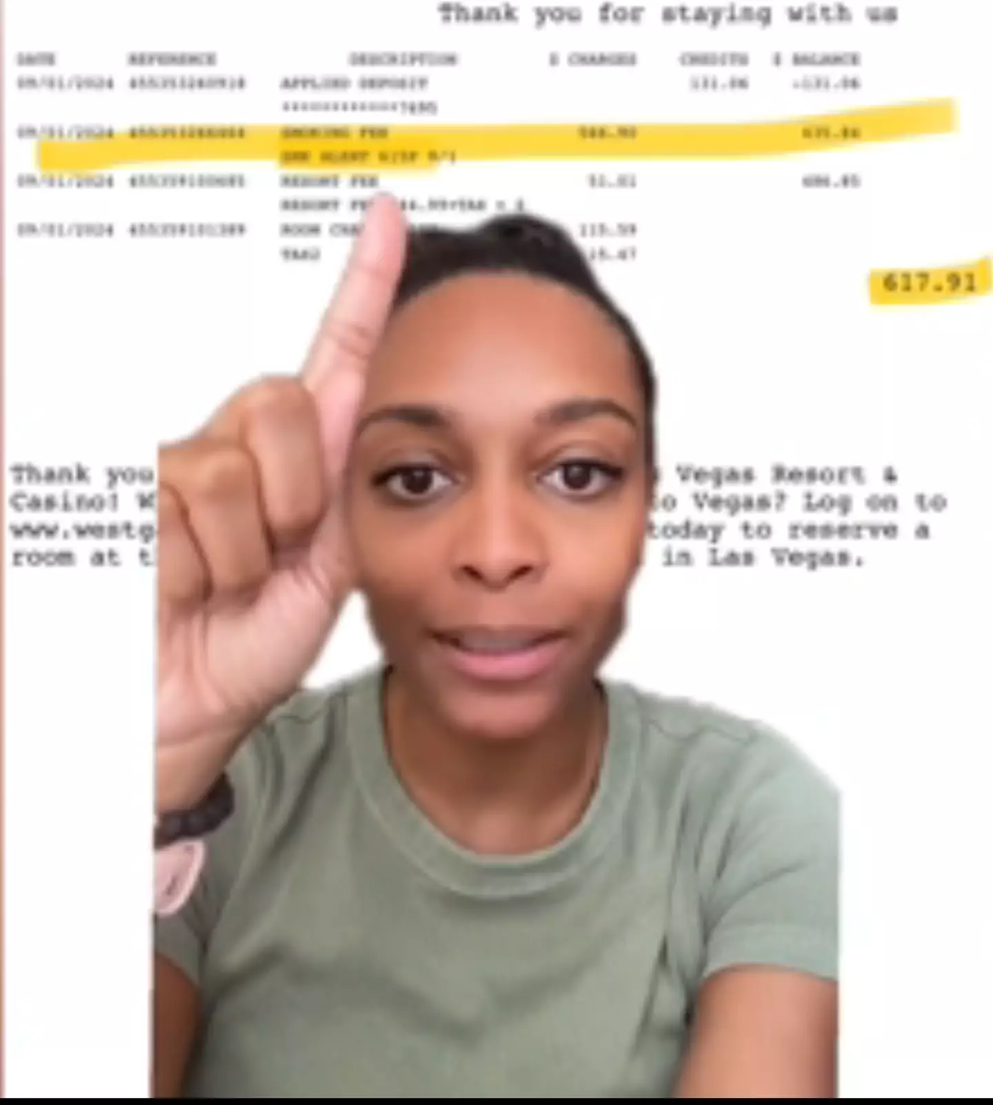 The content creator has since been refunded after going viral (TikTok/travelingwithjoce)