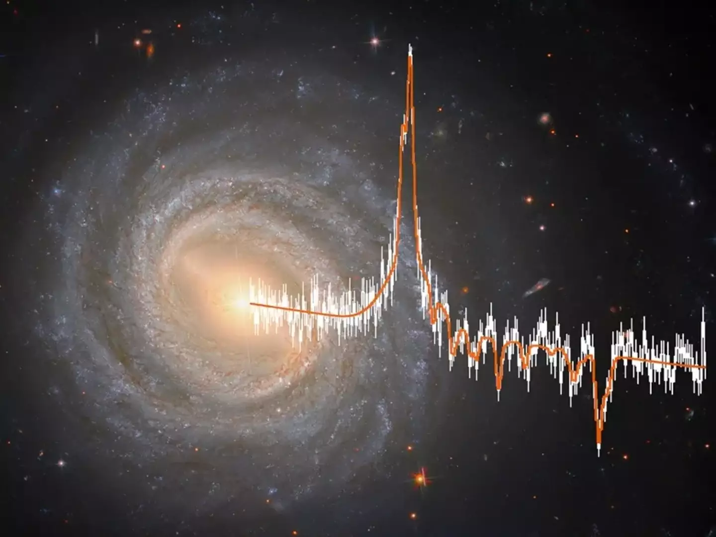 Hubble's optical image of NGC 3783 overlaid with the XRISM/Resolve X ray (SRON/JAXA/NASA/ESA)