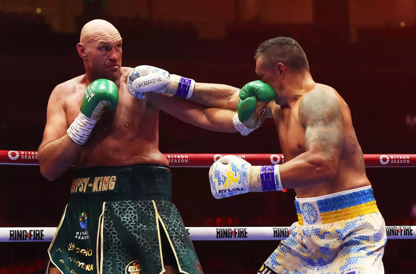 Oleksandr Usyk came out victorious in his fight against Tyson Fury. (Richard Pelham/Getty Images)