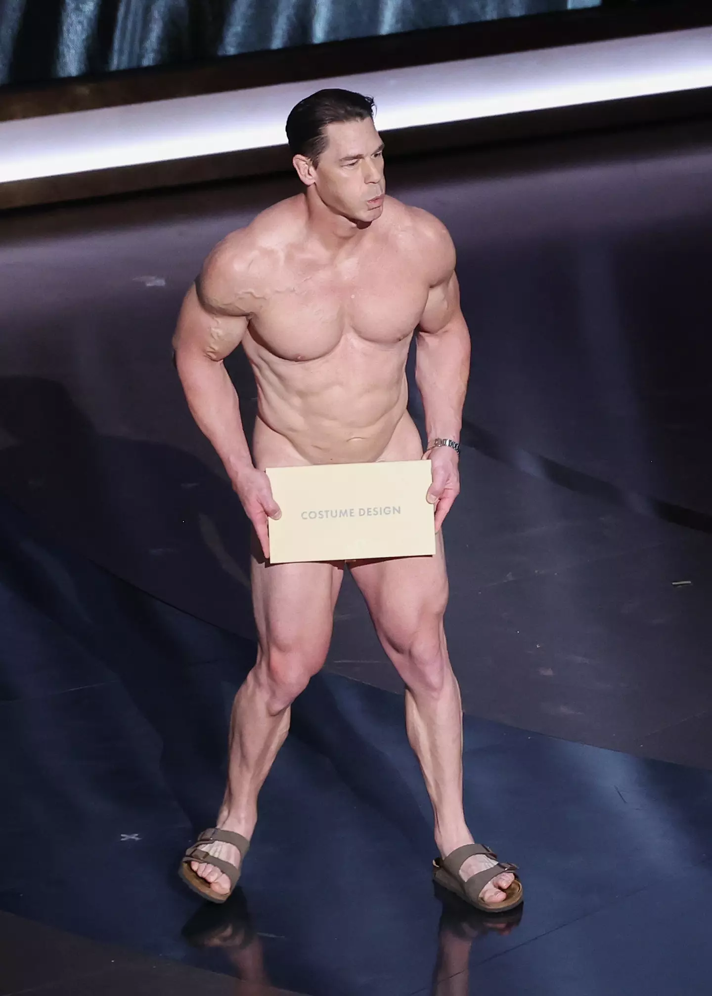 John Cena took to the stage 'naked'.