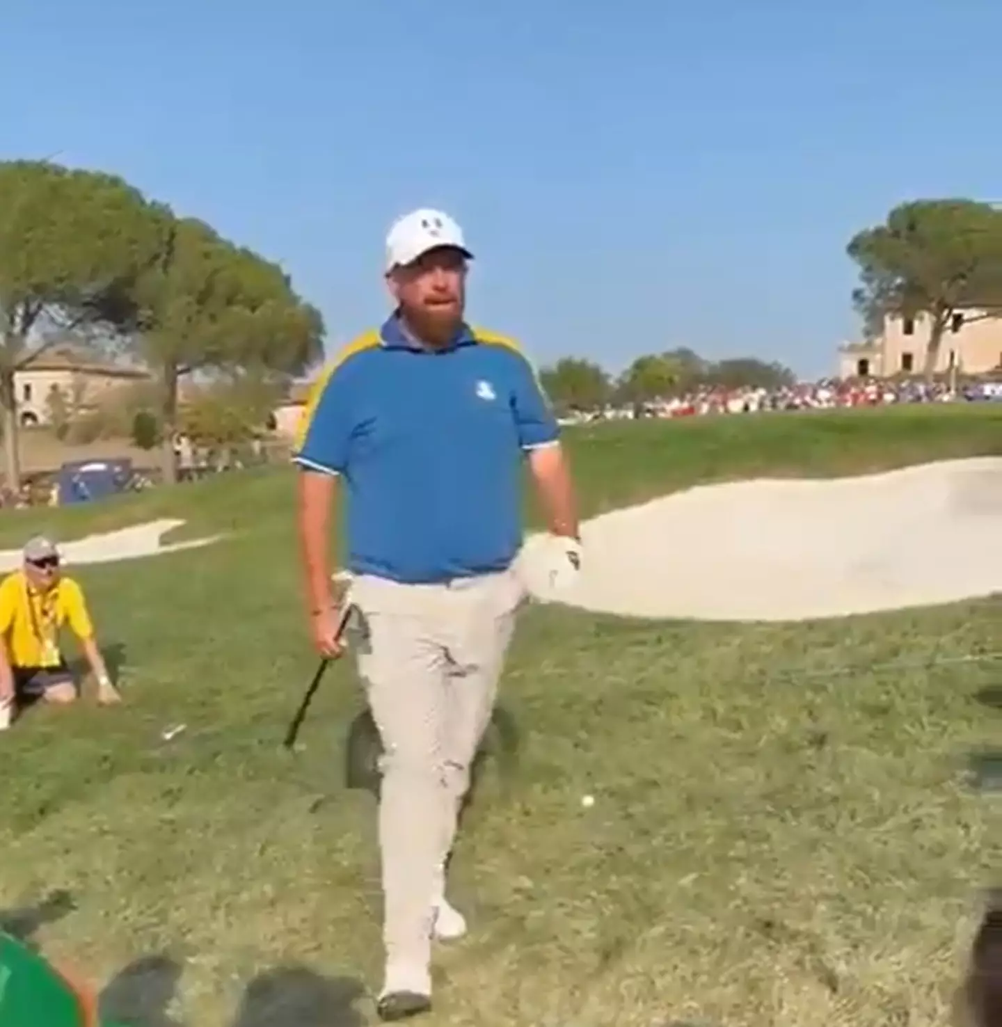 Shane Lowry wasn't happy that the guy trying to stop people from making noise was making noise.