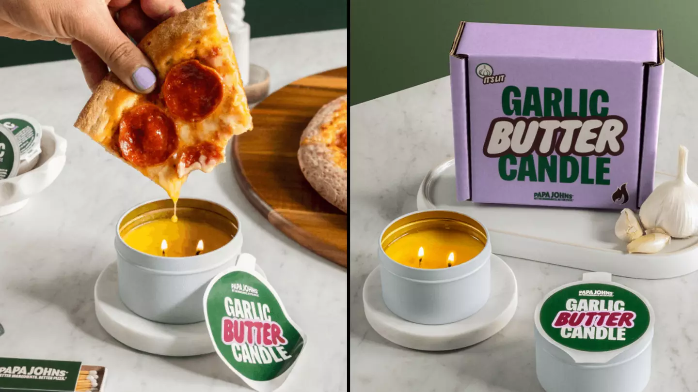 People baffled as Papa Johns launches garlic butter candle that you can dip as it melts