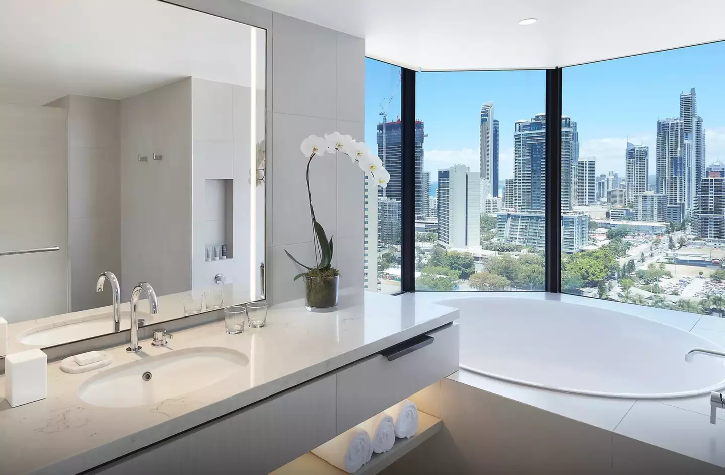 That's got to be better than the view from the Dunny. (Marriott hotels)