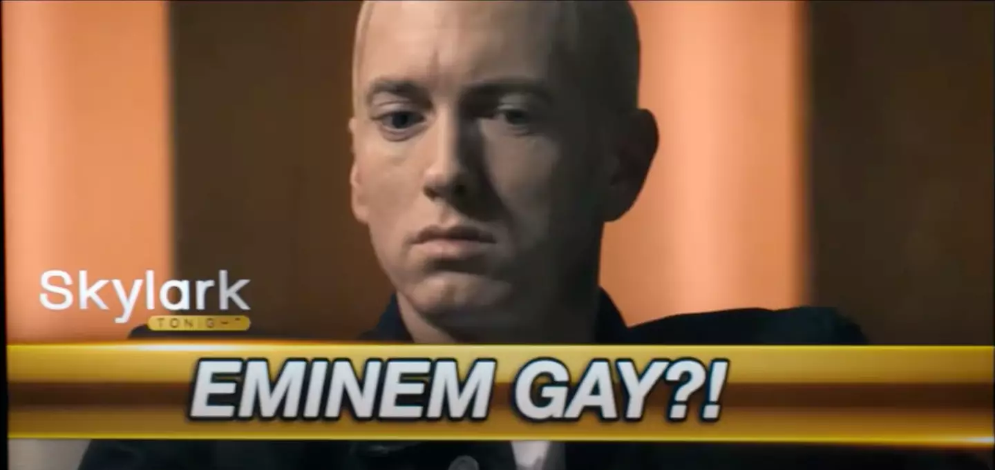 Eminem 'came out' during the absurd scene.