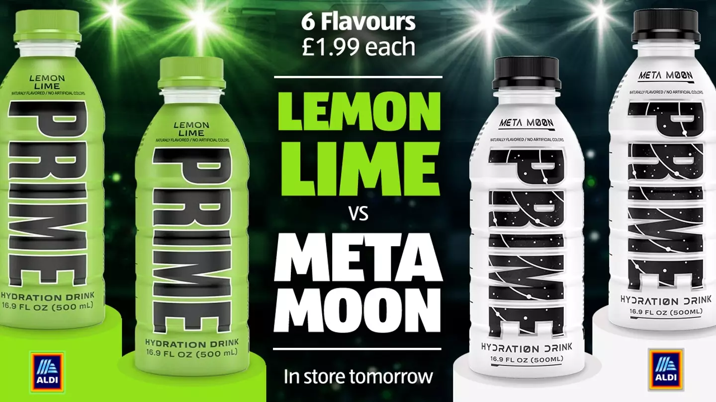 Aldi will be stocking six flavours of Prime from tomorrow.