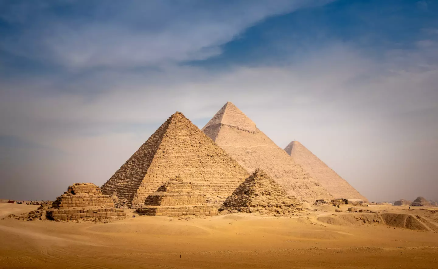 The Pyramids were intended to stretch down a branch of the River Nile. (Getty Stock Photo)