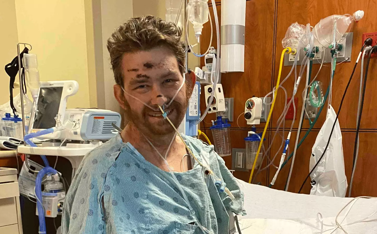 Steven was diagnosed with sepsis after trying to remove an ingrown hair from his groin (GoFundMe)