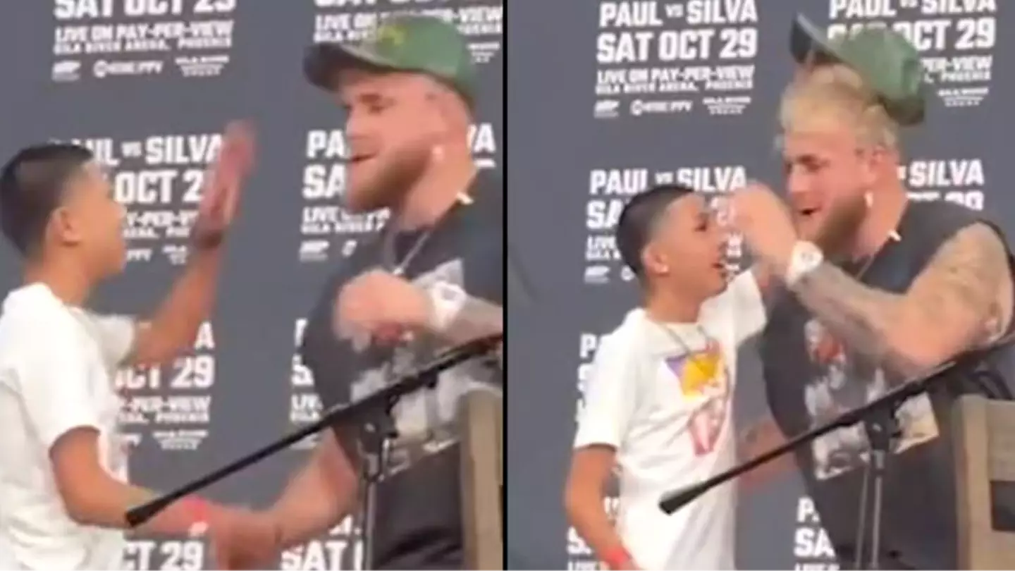 Jake Paul has cap taken off head by teenage fan in 'payback' to Floyd Mayweather stunt