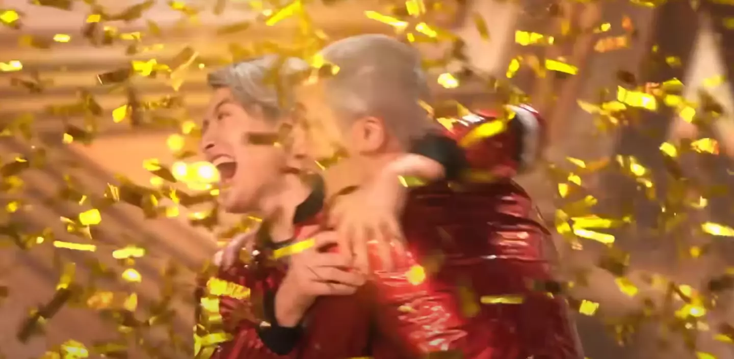 The group got the golden buzzer treatment. (ITV)