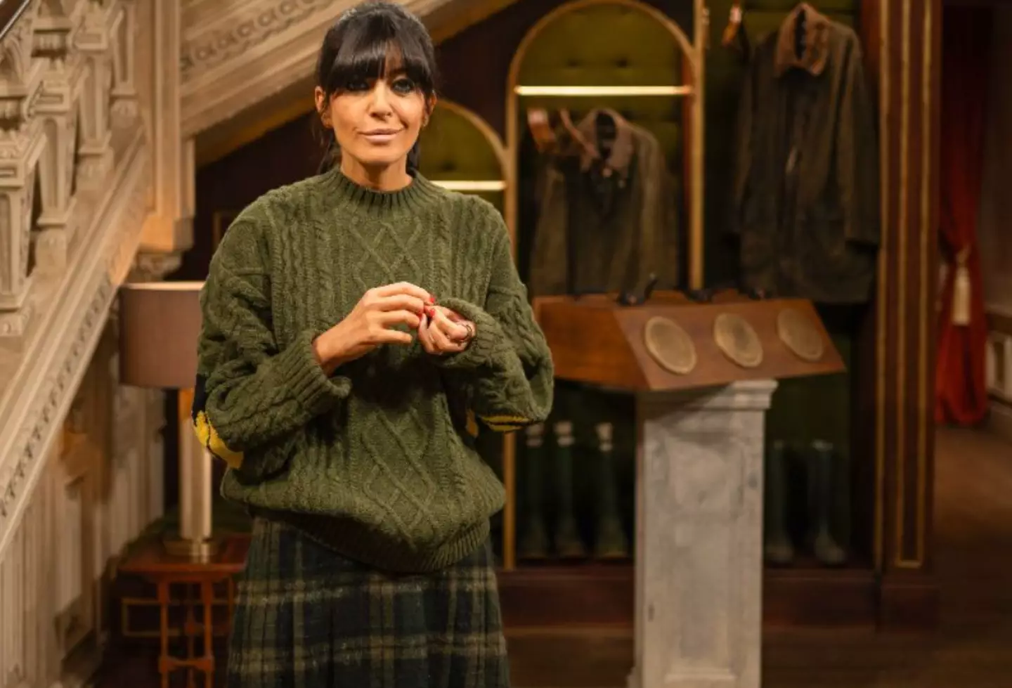 Claudia Winkleman has spilled the beans, all over the castle floor.