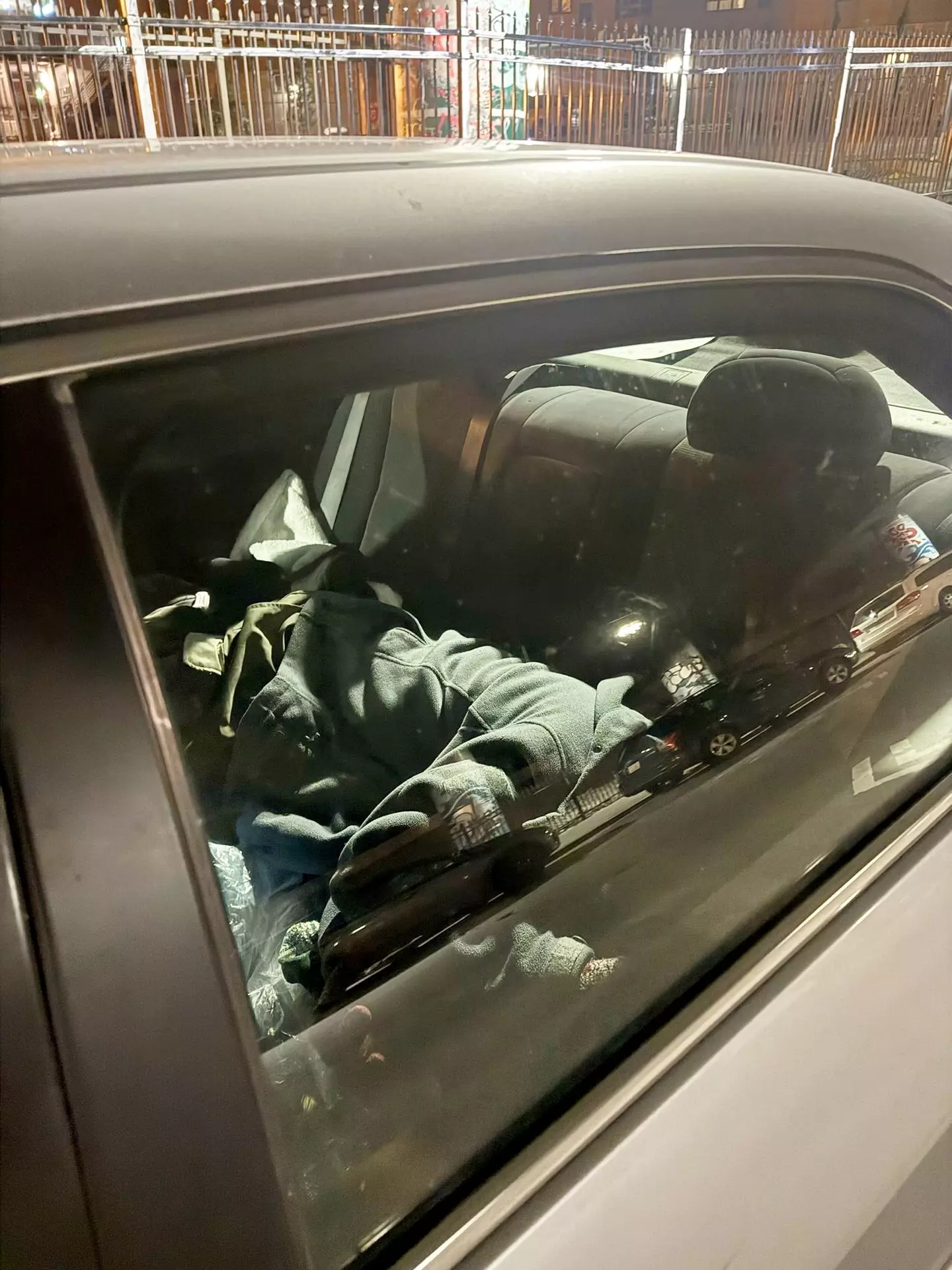 The man refused to leave the car for two hours (SWNS)