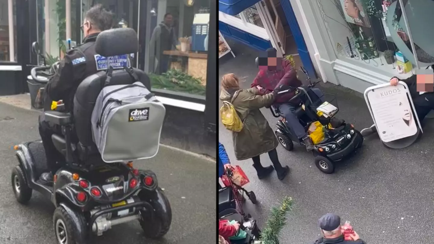 Pensioner uses mobility scooter to mow down man who 'purchased the last pasty'