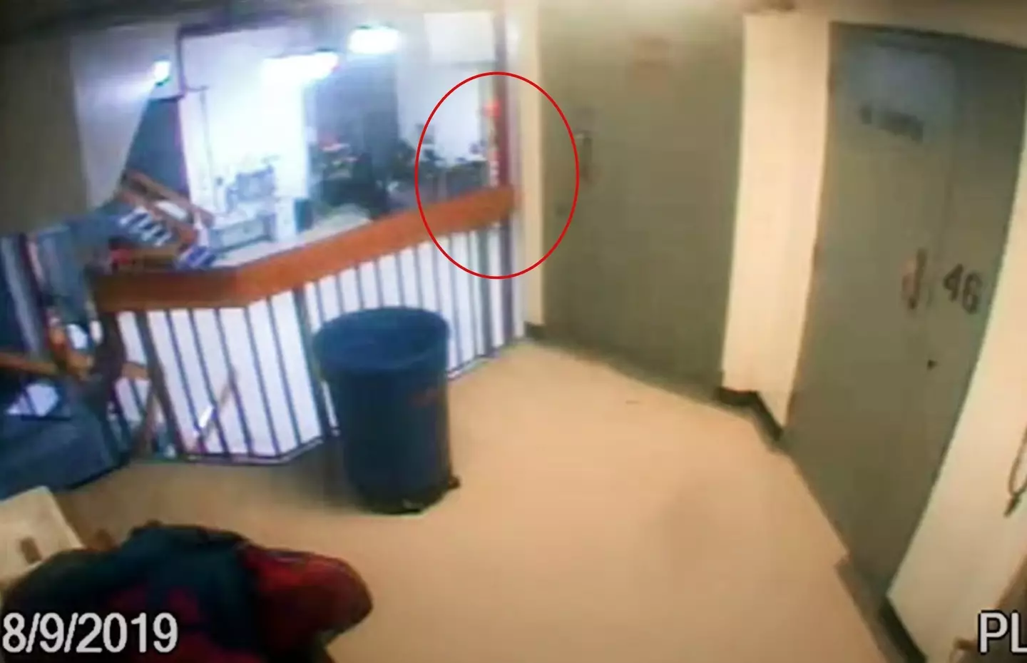 The 'orange blob' briefly appears in the footage (US Department of Justice)