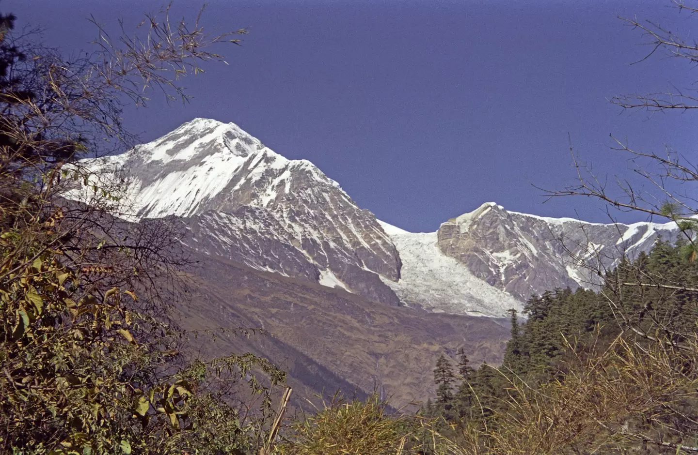 Mountain peaks in Nepal.