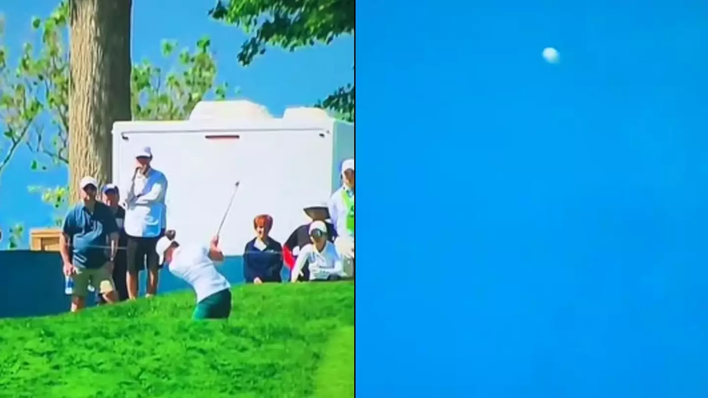 Extraordinary moment golfer kills bird with tee shot before official is forced to pick it up