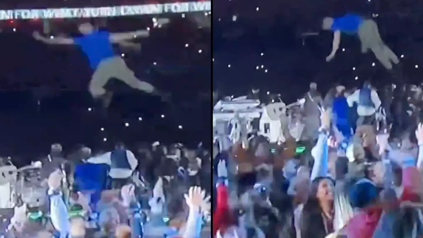 Super Bowl viewers ask if man is okay after he goes flying during Usher halftime show