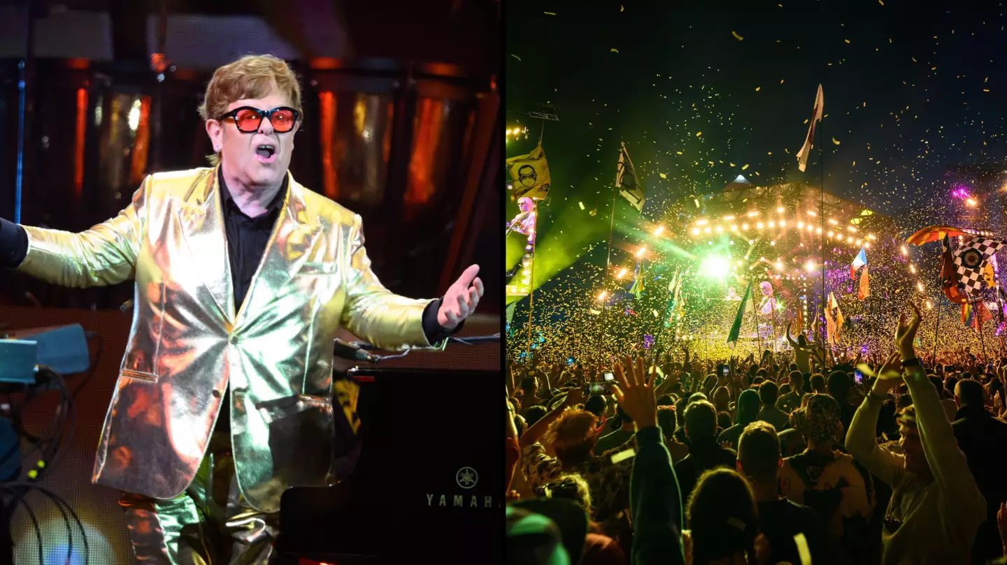 Elton John left Glastonbury stage and was 'back home less than 40 minutes' after headline set