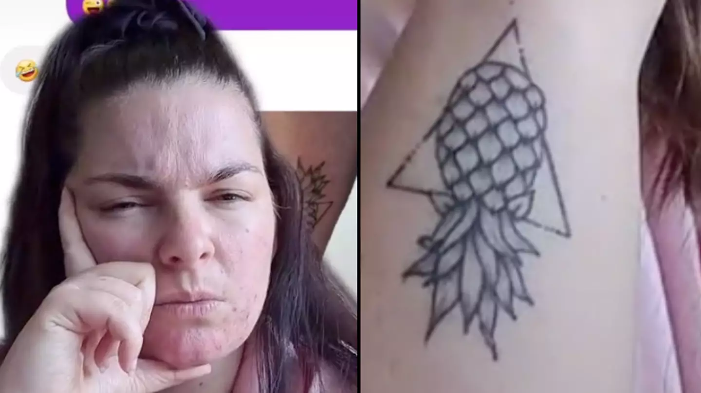 Woman Mortified After Discovering Hidden Code In Her Pineapple Tattoo