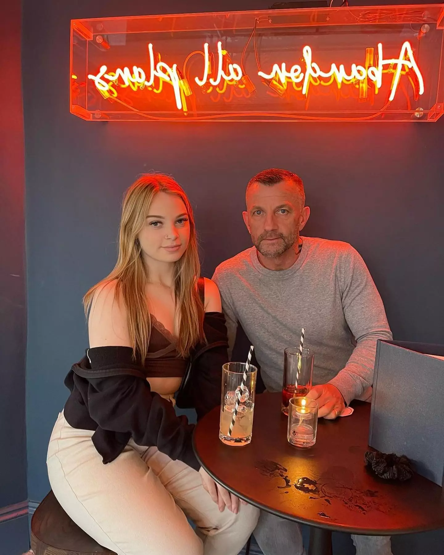Colbran with daughter Keeley, who convinced him to get into TikTok.