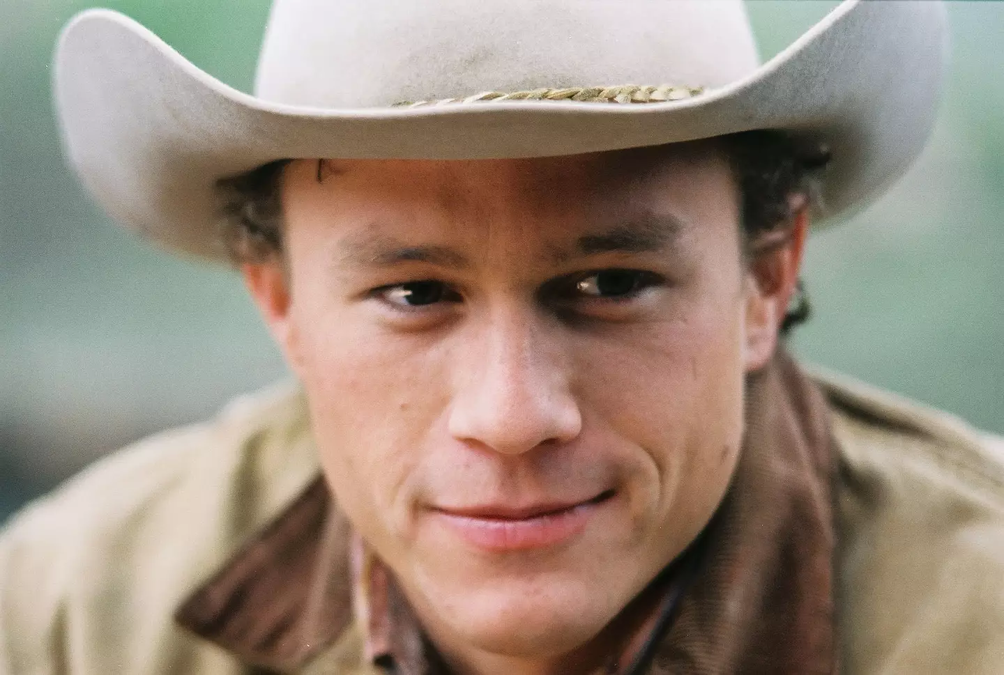 Heath Ledger in Brokeback Mountain.