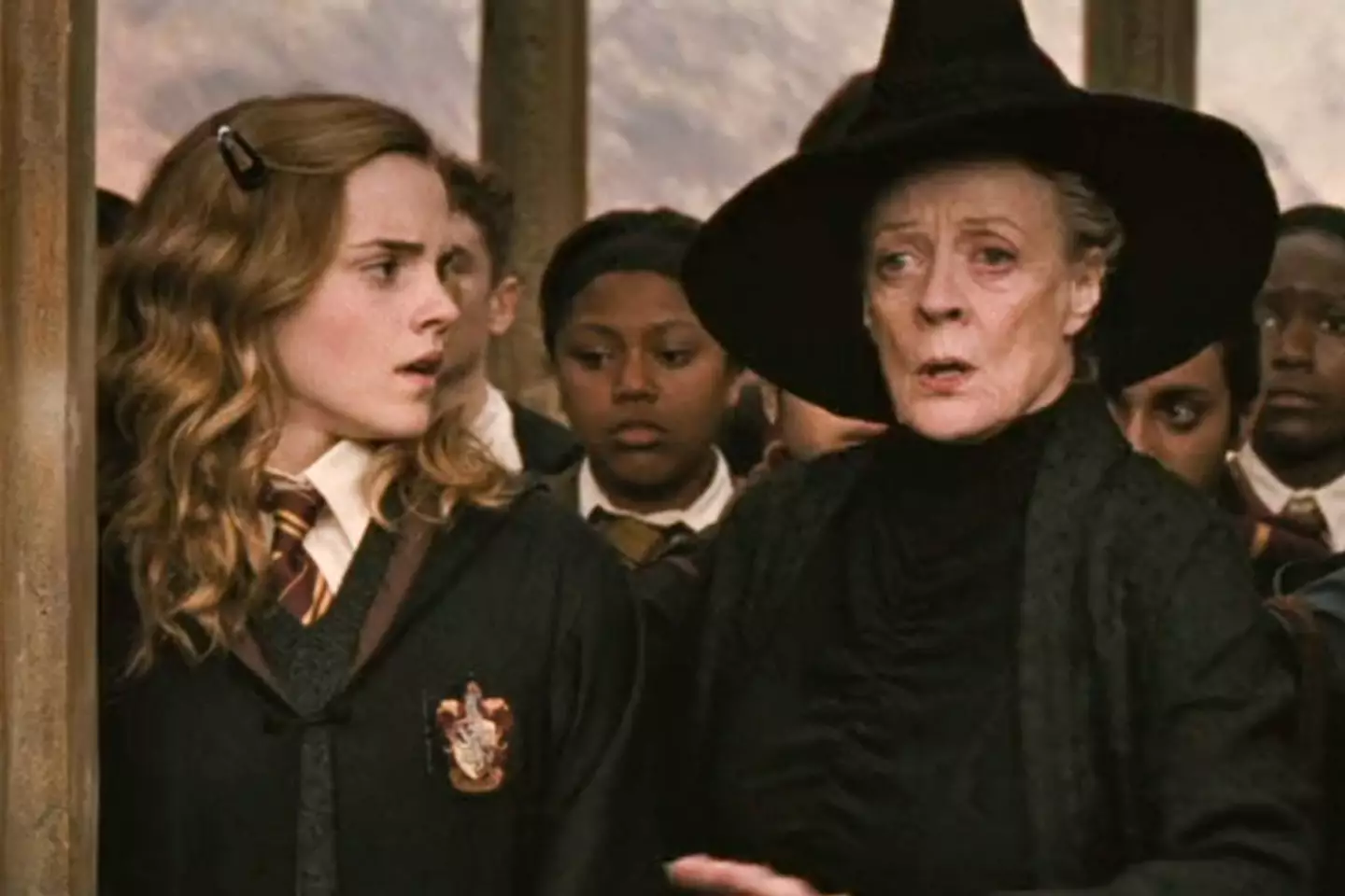 Dame Maggie Smith and Emma Watson spent a decade together for the film franchise (Warner Bros)