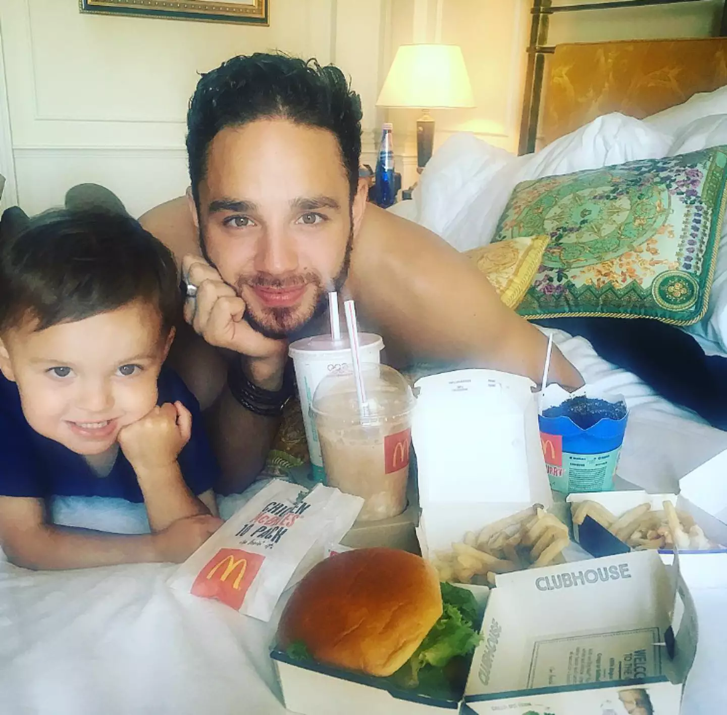 Adam Thomas took a more indulgent approach to his I'm A Celeb celebrations.