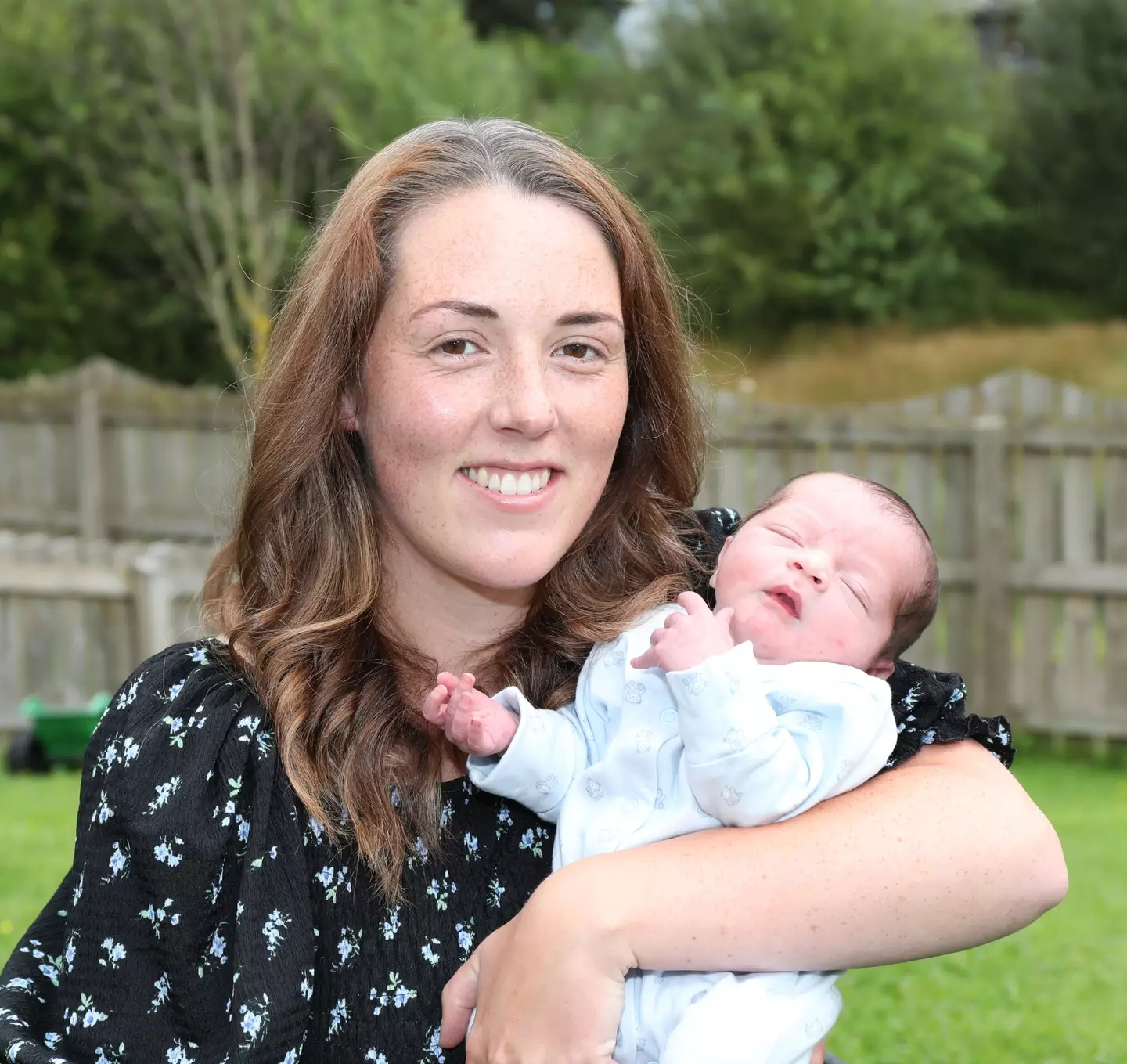 Mum Kate MacMillan had attended a festival in the Scottish Highlands while heavily pregnant. (Peter Jolly)