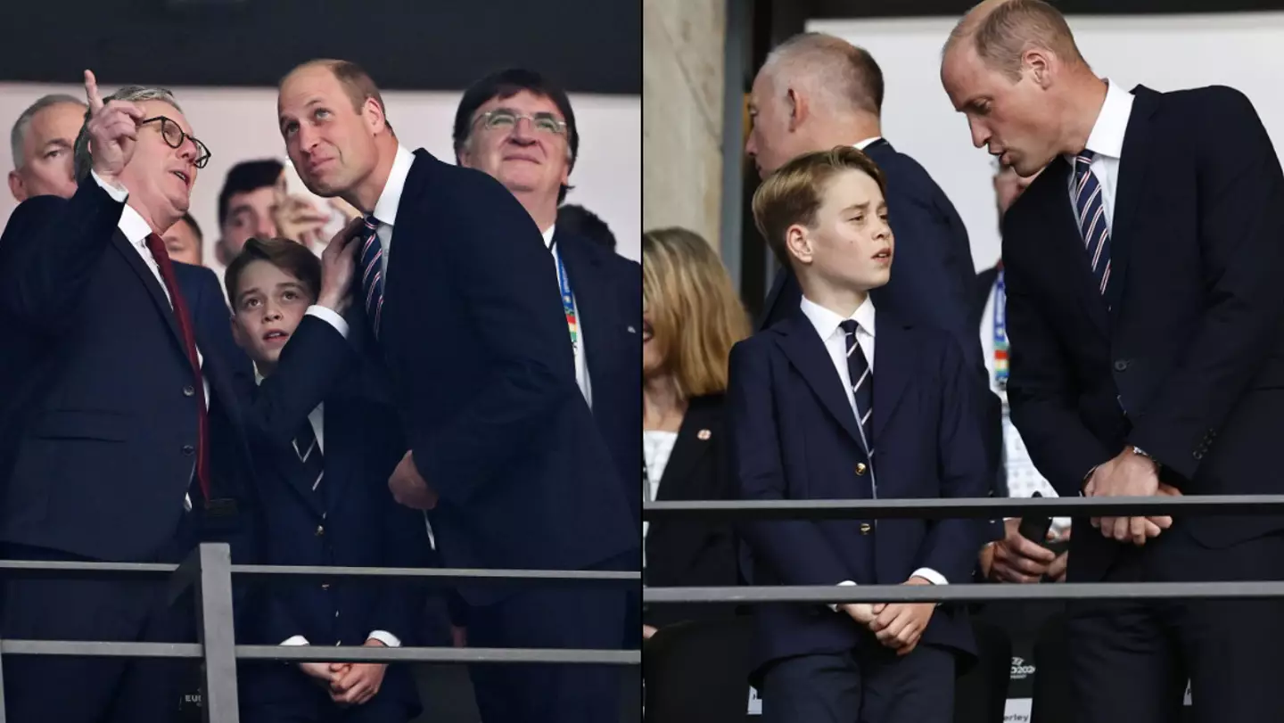 Why Prince George wears matching suit with his dad William as they're spotted watching England at Euros final