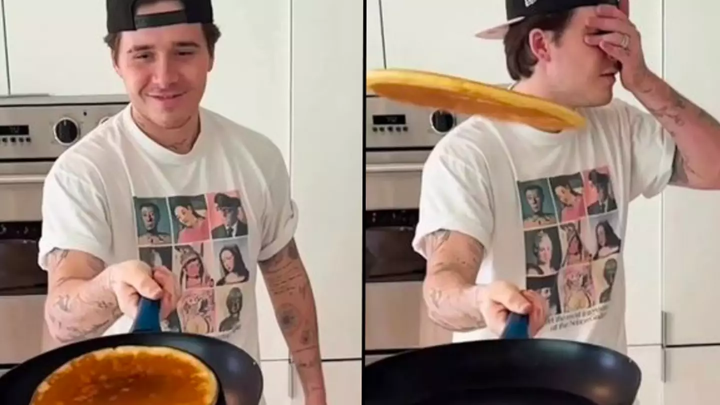 Brooklyn Beckham roasted after posting pancake video to rival his dad